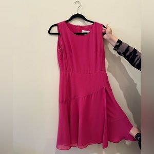 Danny & Nicole Pink Sleeveless Midi Dress, Fit + Flare, Size 8